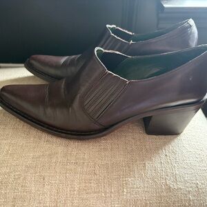 Guess Brown Western Ankle Booties